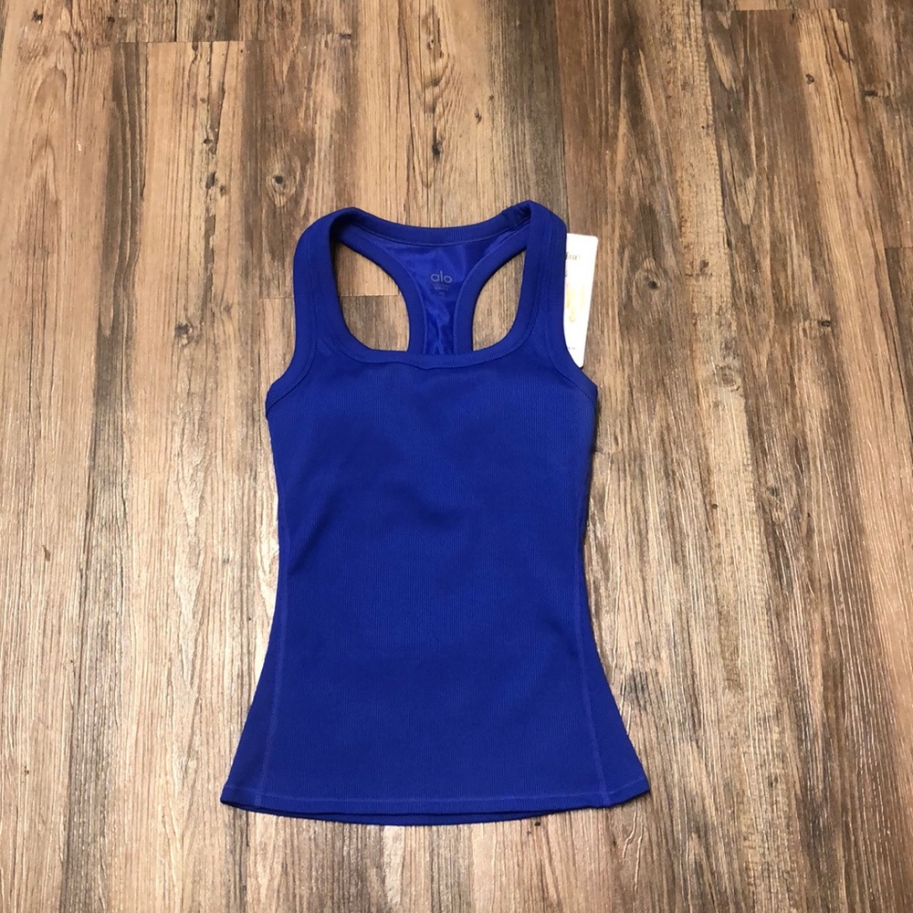 ALO Yoga blue Support Tank
